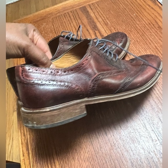 Mercanti fiorentini brown genuine leather shoes size 11.5 main image 6